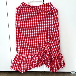 Zara gingham frill detail skirt